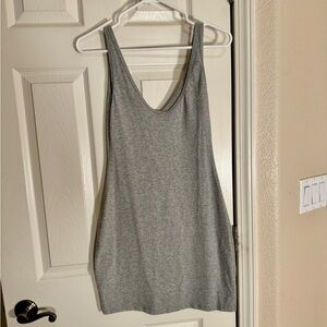 💥💥CLEARANCE!!💥💥 Reformation grey cotton mini bodycon v neck grey gray dress sml